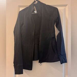Fabletics Mesh Vented Back Black Zip Jacket
